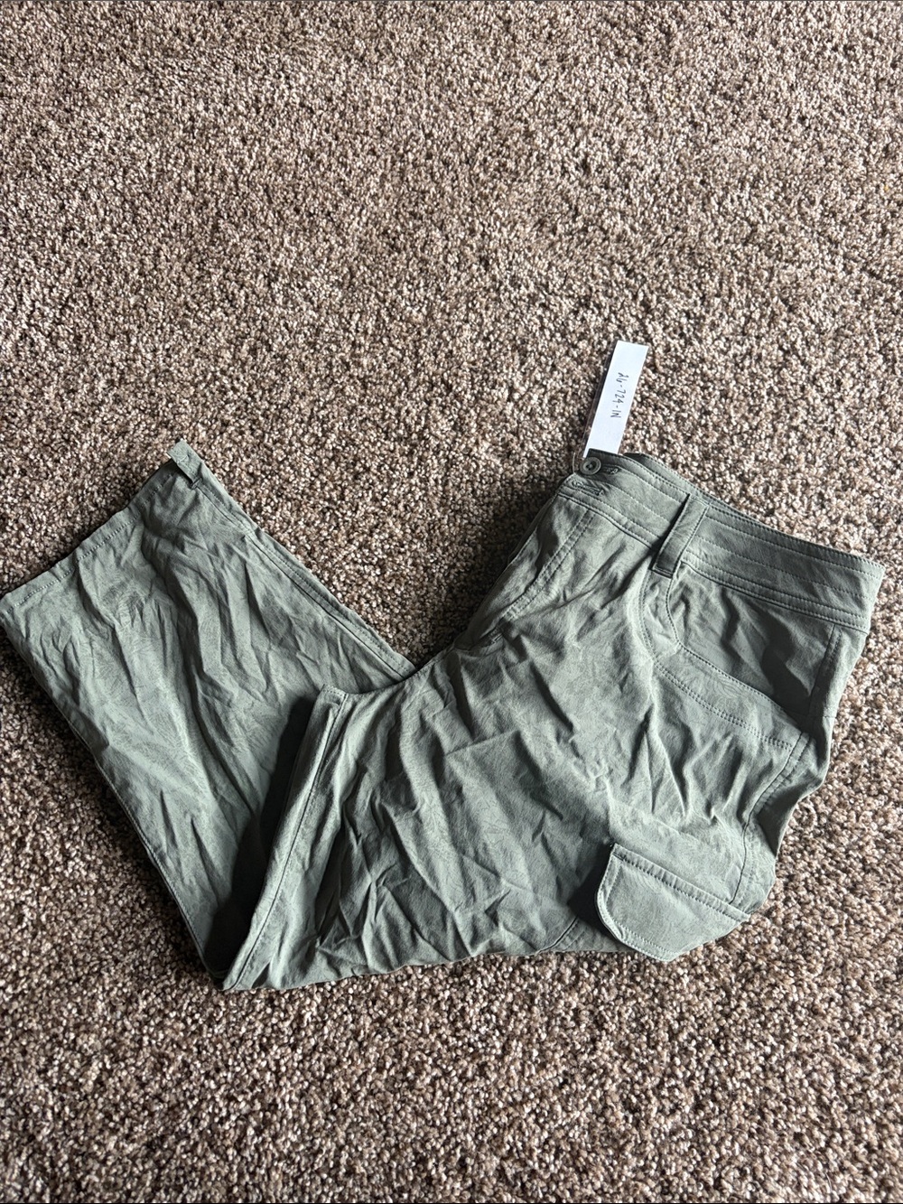 Eddie Bauer Women's Olive Green Cargo Pants with Utility Pockets